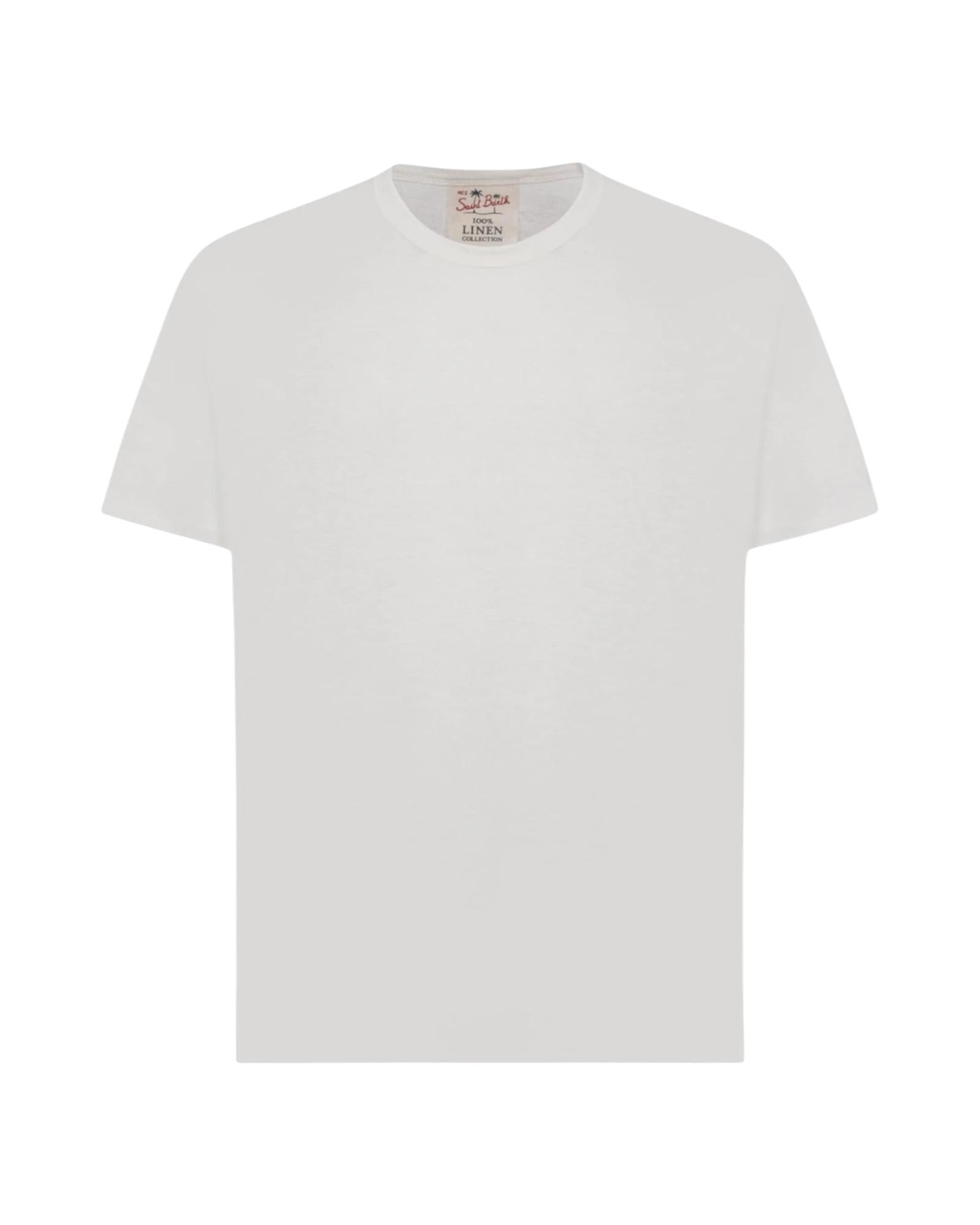 T-shirt Ecstasea in lino bianco ECS0003 00032H MC2 SAINT BARTH