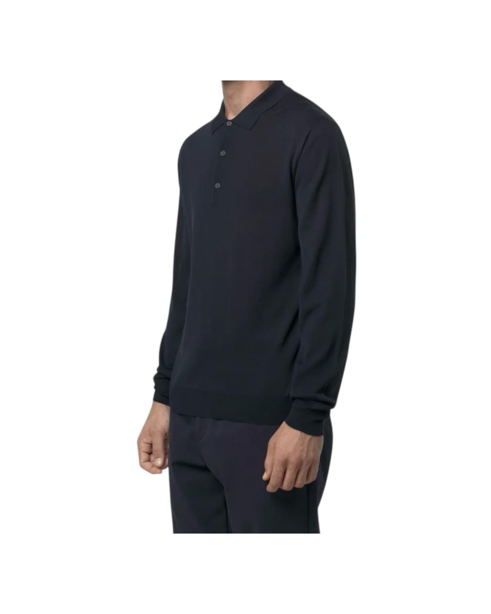 Maglione in lana merino con colletto polo Blue depth K2131UW K89 K-way