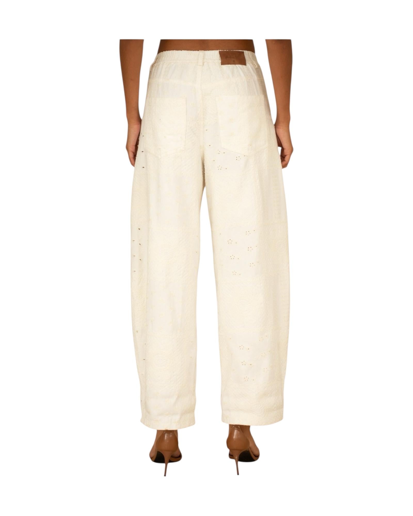 Pantalone in Pizzo Sangallo Panna V02A0185 PANNA PHILIA LOFT