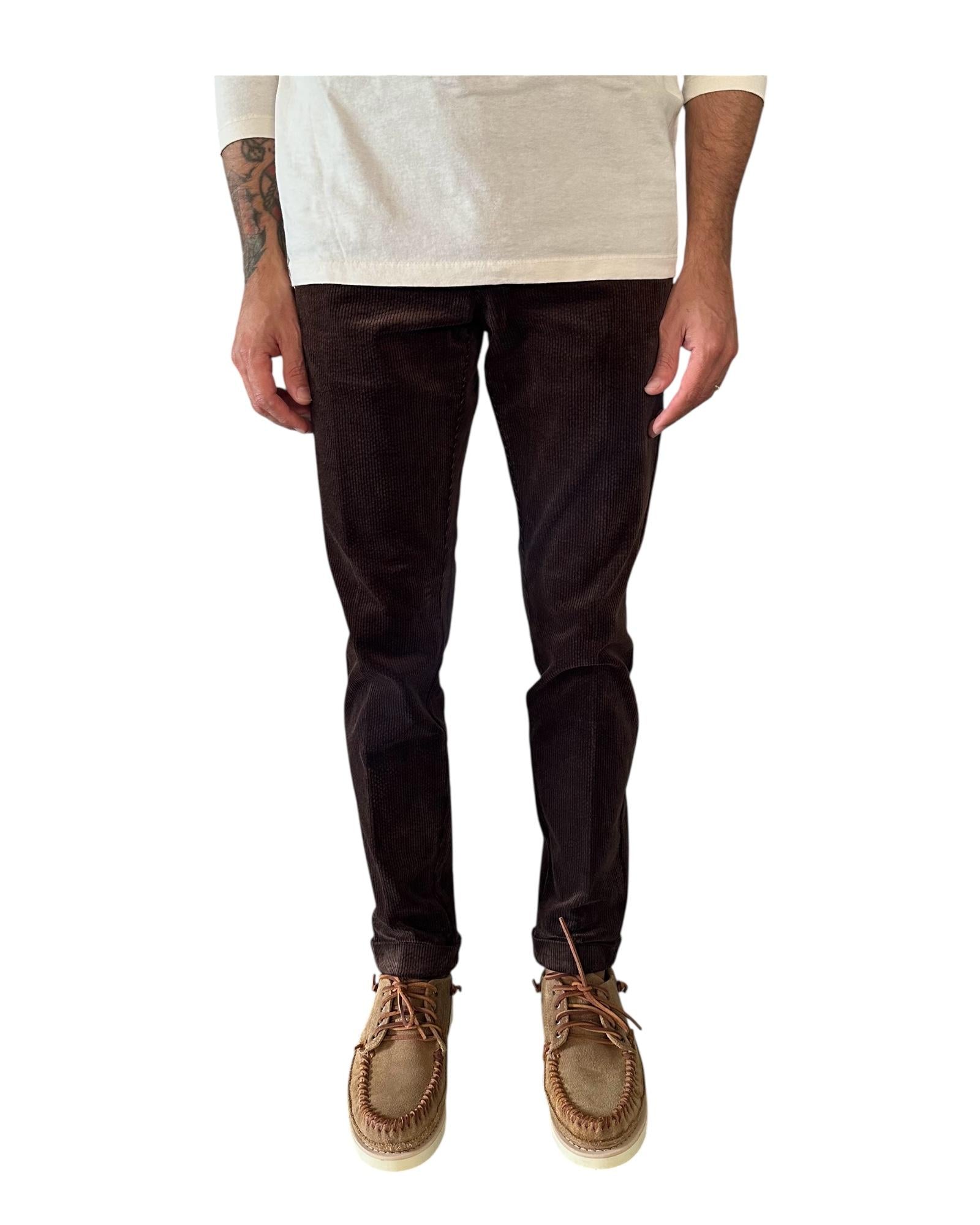 Pantalone SASA chino slim in velluto Cacao A311SASA45TC321/TB 290 AT.P.CO