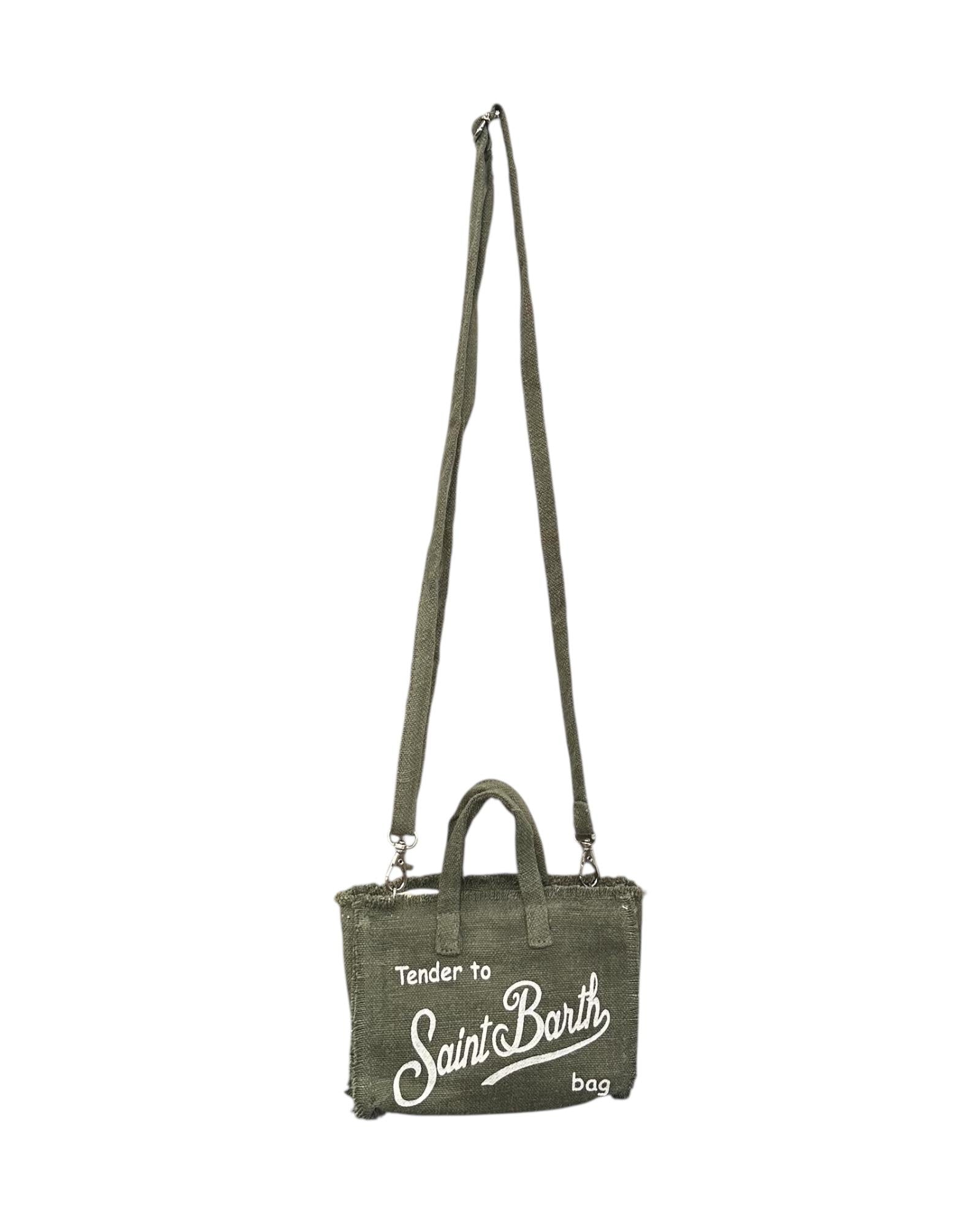 Phone bag in lino verde militare PHONE002 01189H MC2 SAINT BARTH