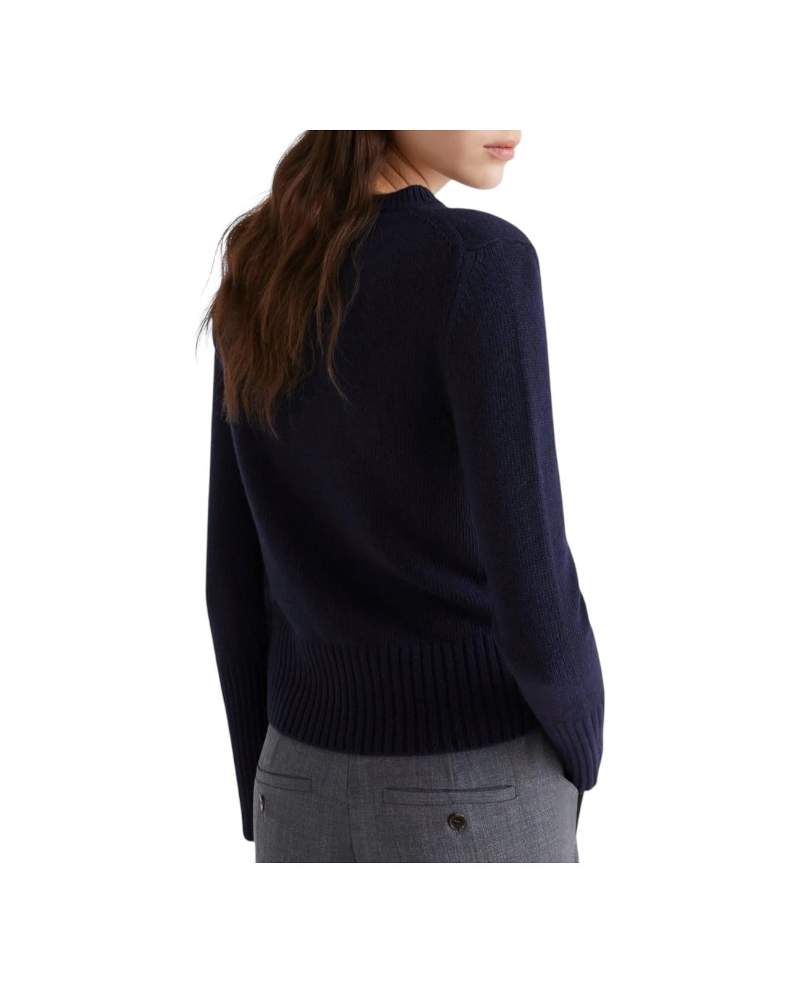 Maglia in misto cashmere e viscosa Blu CAPANNA 004 MARELLA
