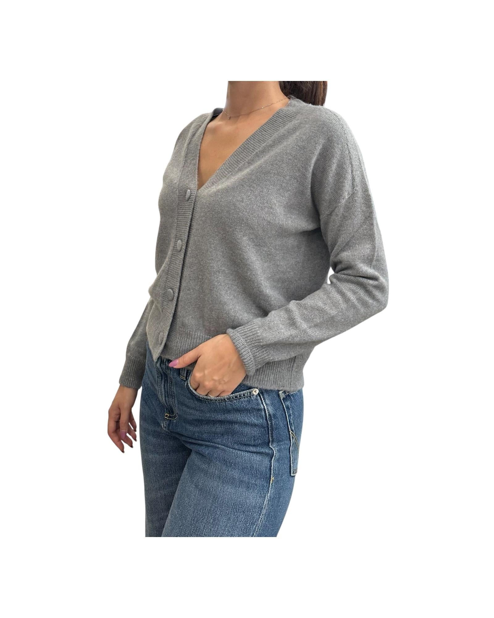 Cardigan in cashmere Grigio 85881 114 RETOIS