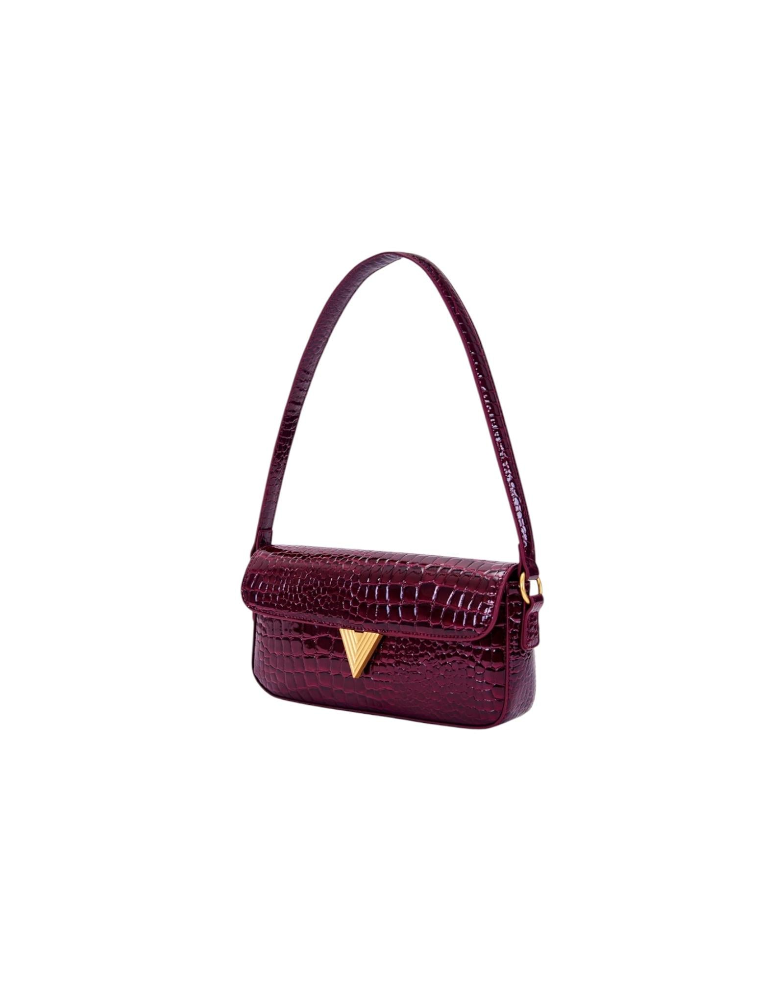 Borsa Pencil Crocco Effect Bordeaux XF0010 BORDEAUX VICOLO