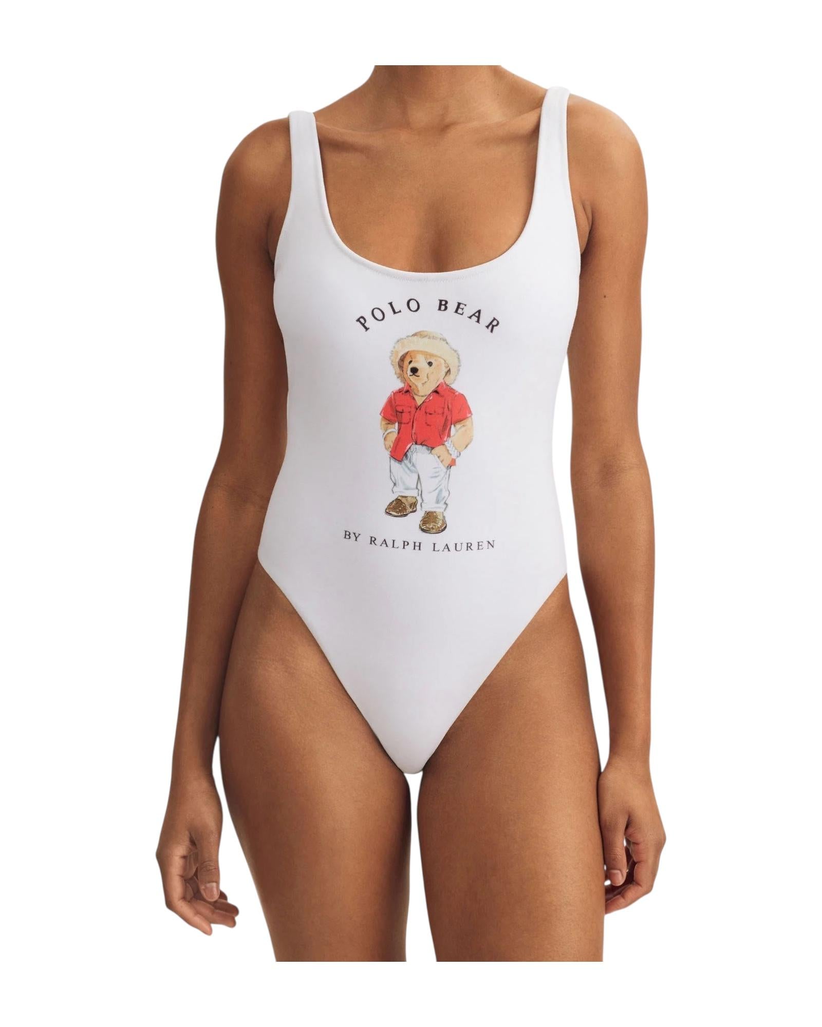 Costume intero Bear white 21598410 WHITE RALPH LAUREN