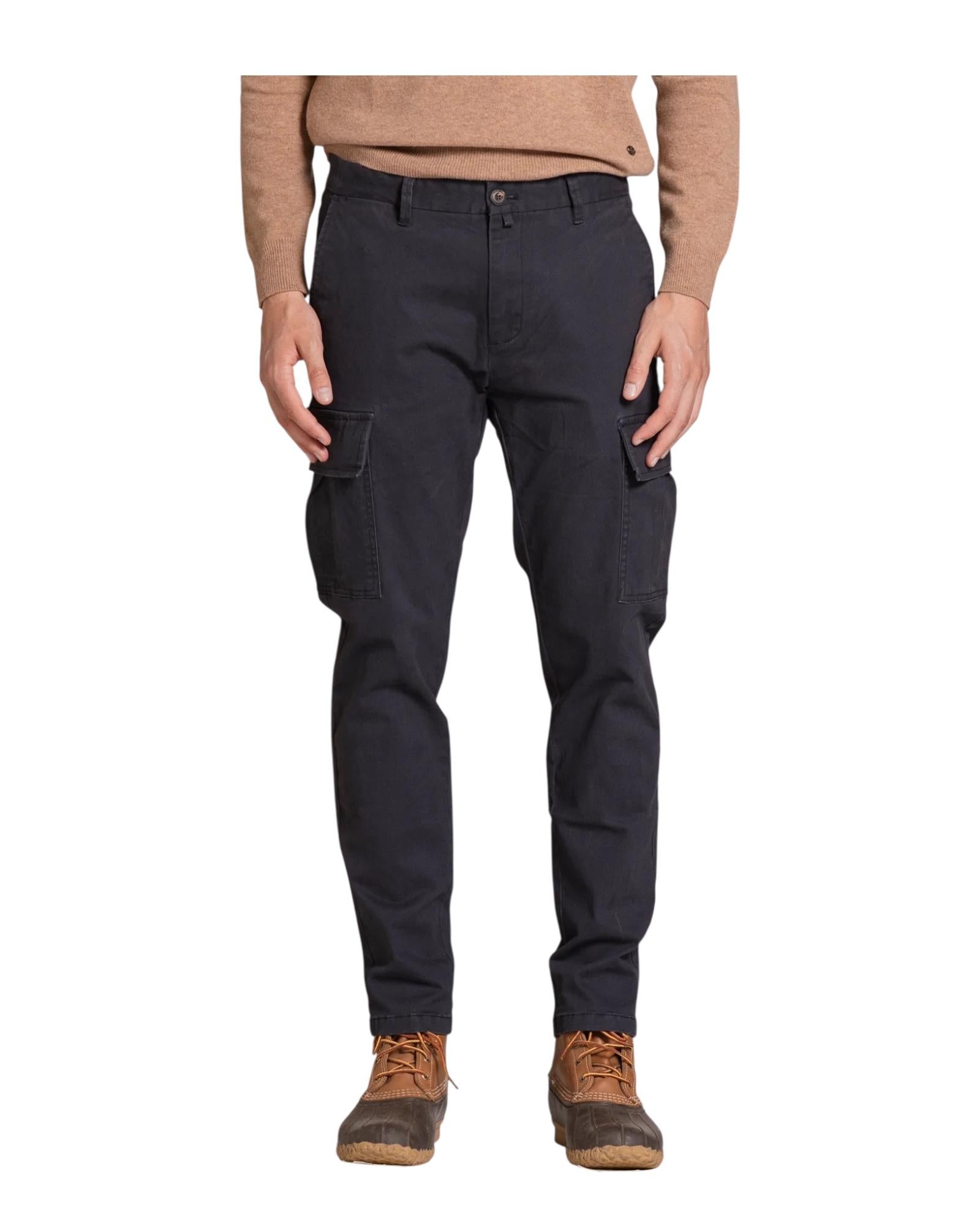 Pantalone Cargo in twill Navy NORMAN TWSC01 IMPURE