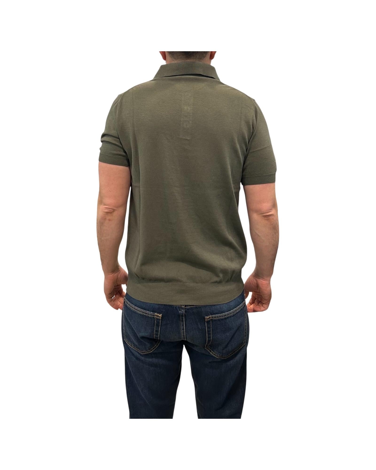 Polo in cotone Crepe Militare 12106 191 RETOIS