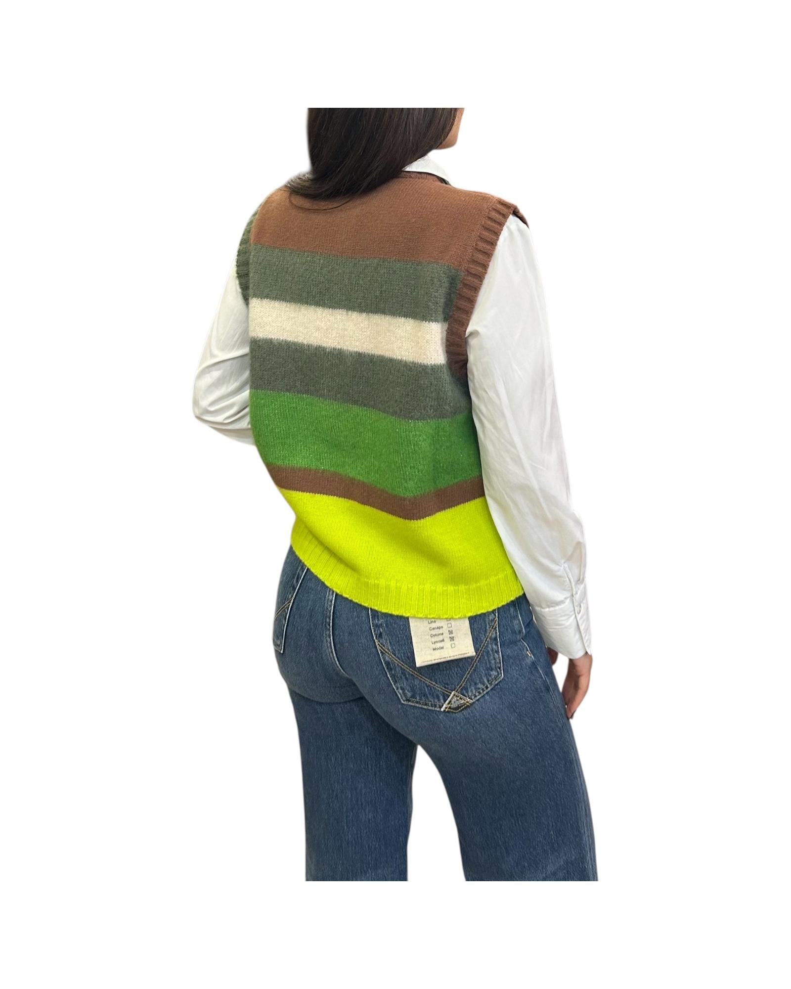 Gilet in misto lana Wenge muschio C15 825 257 Floor