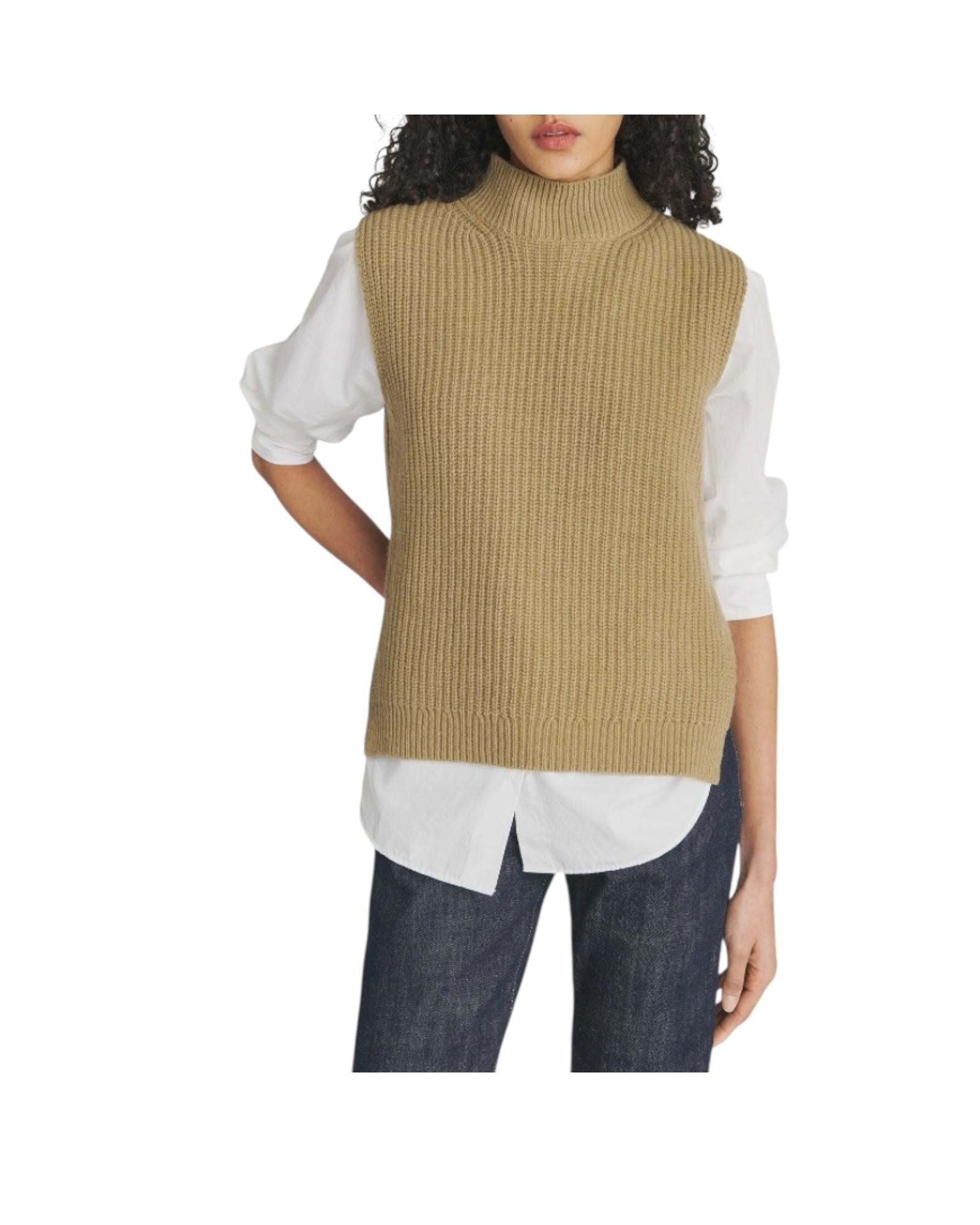 Gilet in misto lana Mustard RND90243CN92XXXX C0016 ROY ROGER'S