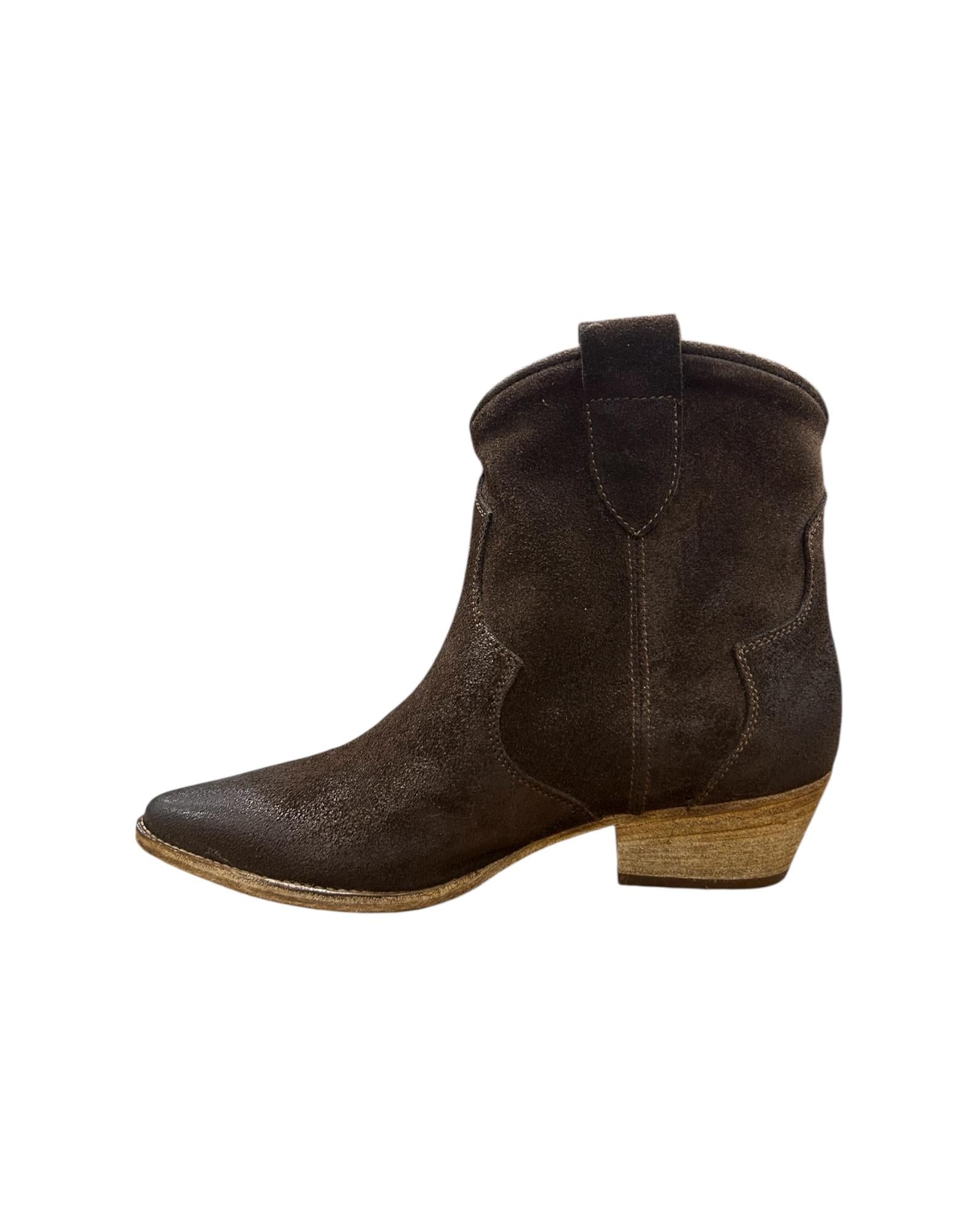 Stivaletto Texano in camoscio Testa di moro 6510 TESTA DI MORO NICHE