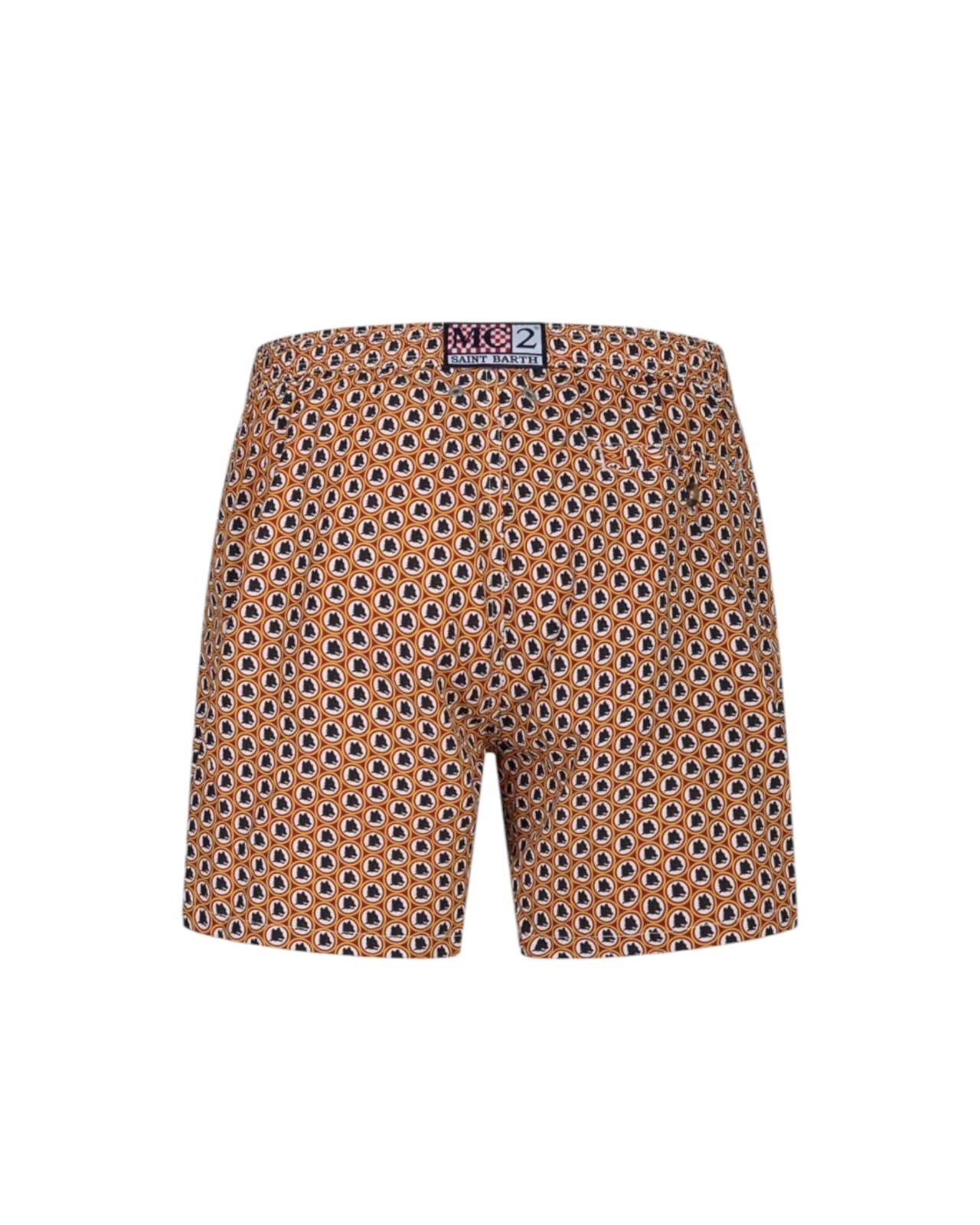 Costume uomo in tessuto leggero con stampa logo Roma LIG0003 04837H MC2 SAINT BARTH