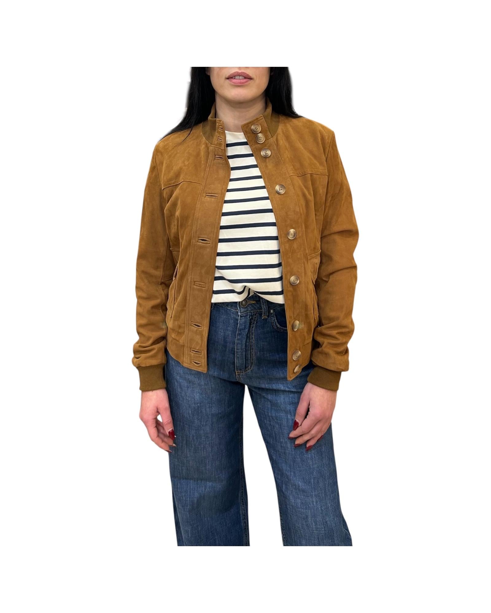 Giacca Denice in camoscio Cuoio DENICE CUOIO BLUSOTTO