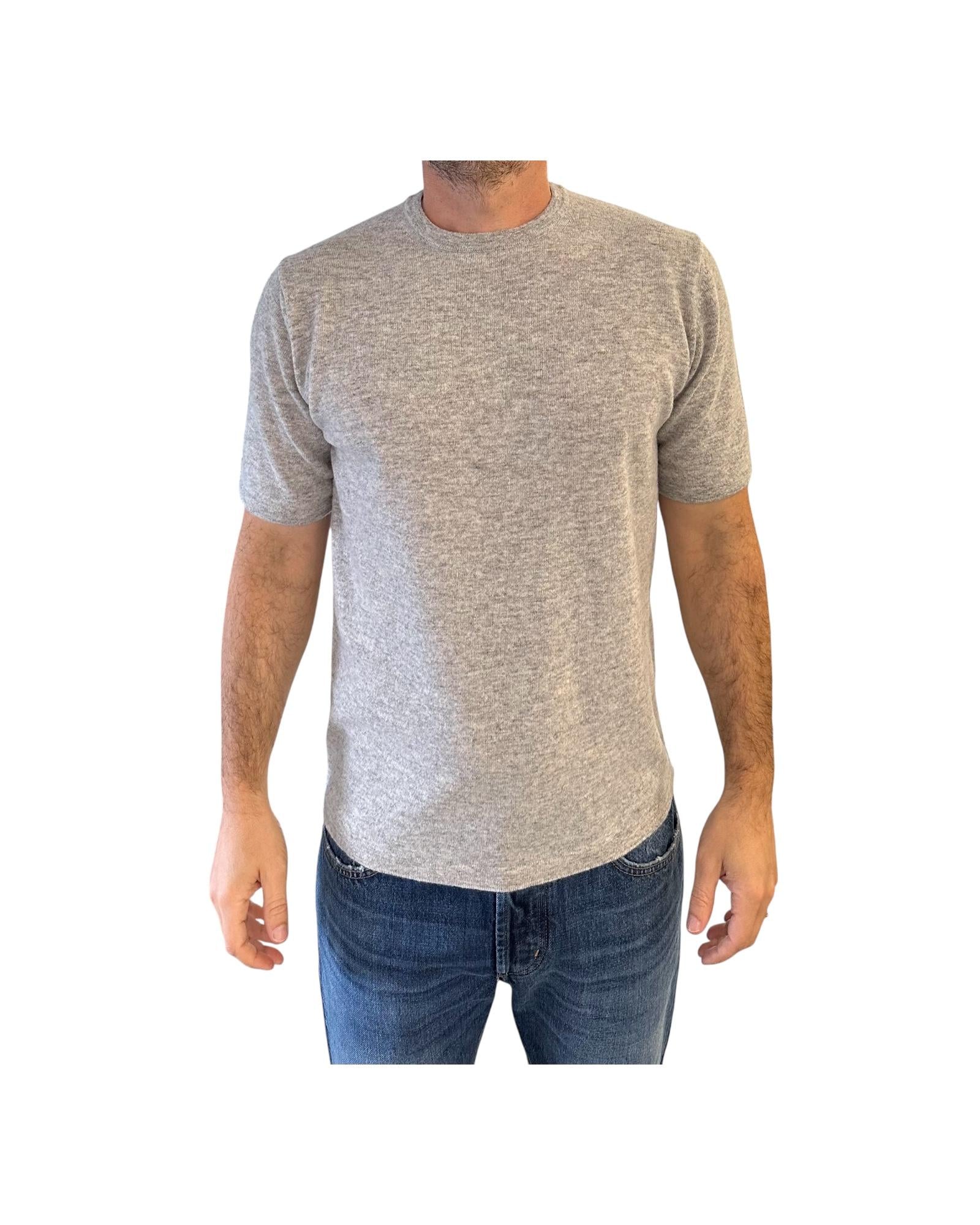 Maglia a maniche corte Grigio 0037 10 WOOL&CO
