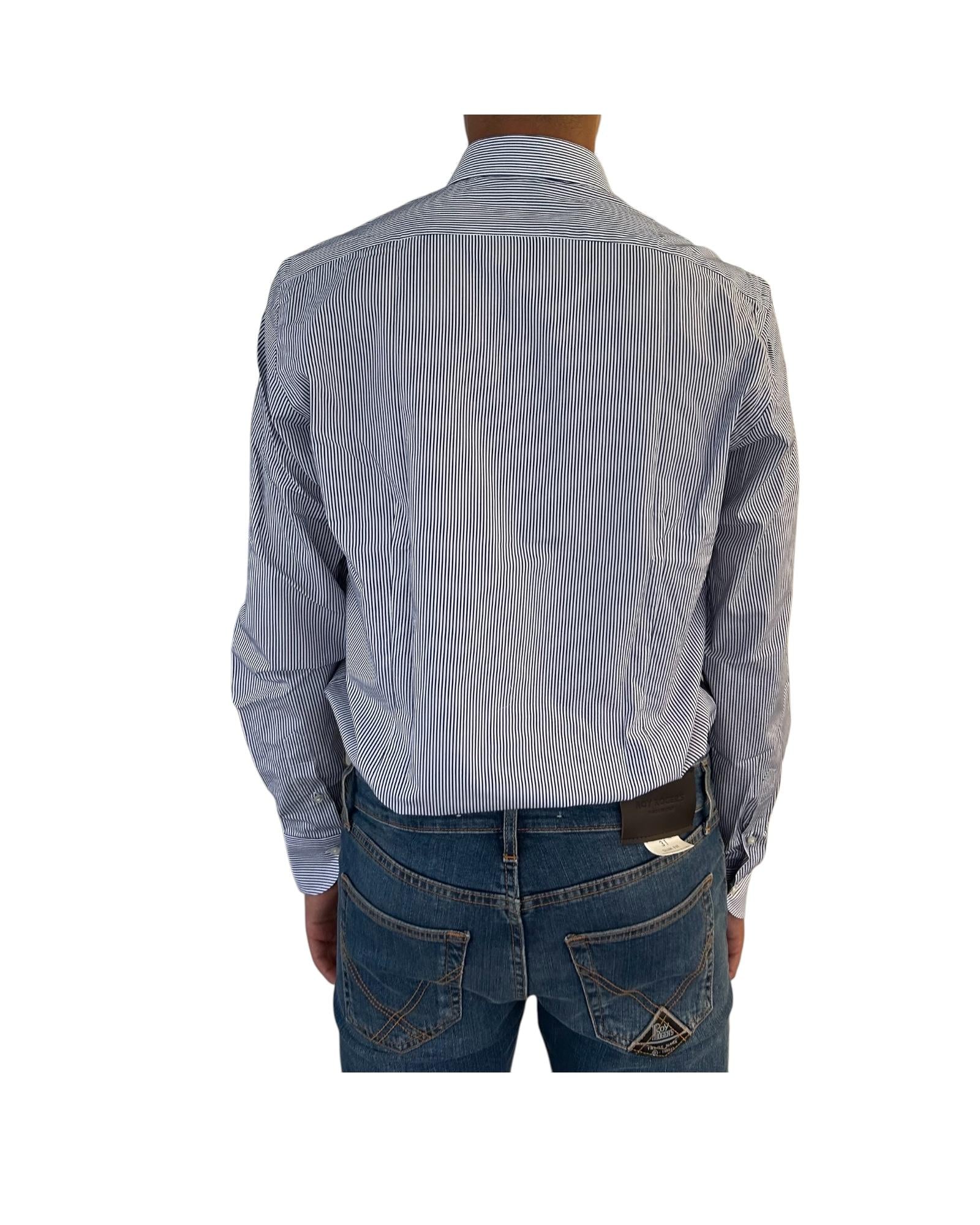 Camicia Uomo righe Bianco blu 2798SS35TS3321 003 MONTESANTO