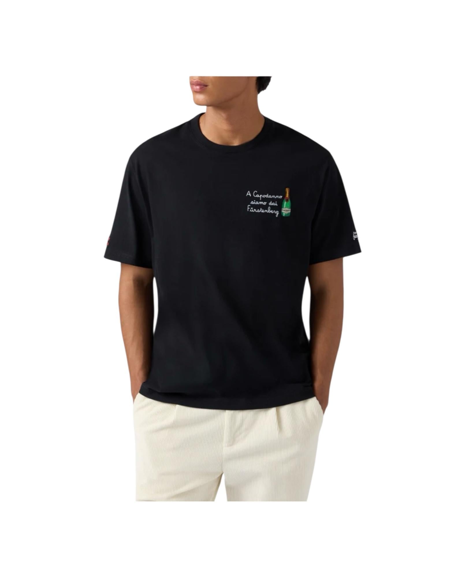 T-shirt in cotone invernale con ricamo Dai Furstenberg ARN0004 03030I MC2 SAINT BARTH