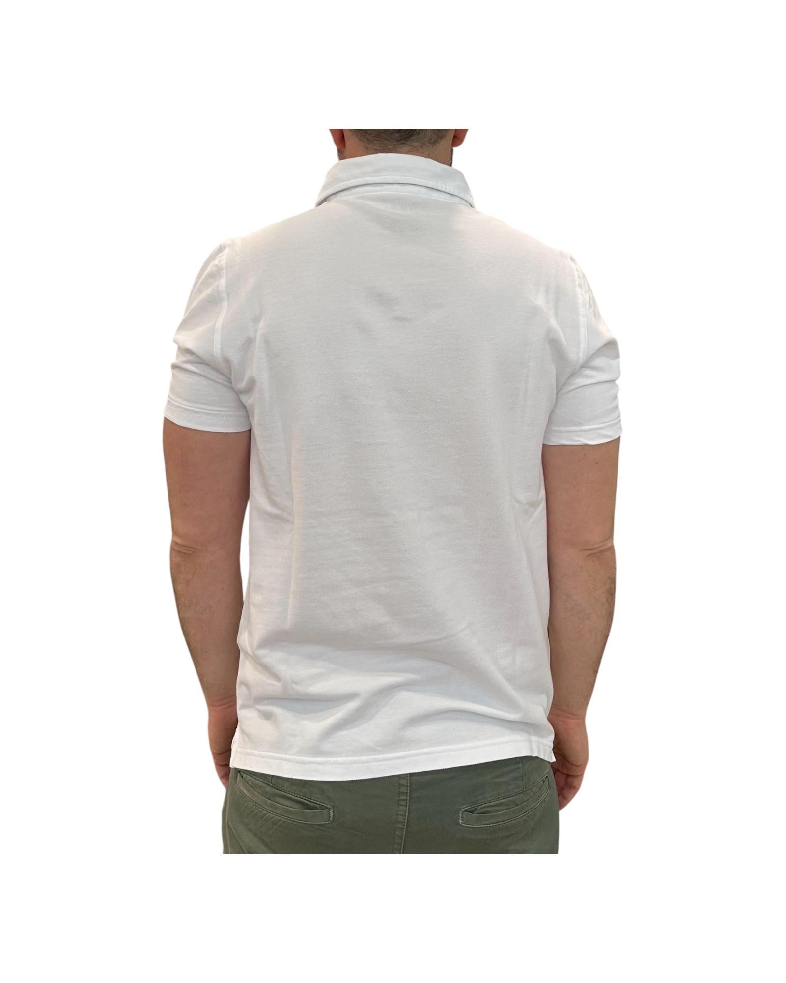 Polo uomo Rockland White Piquet senza bottoni 2005 WHITE BL'KER