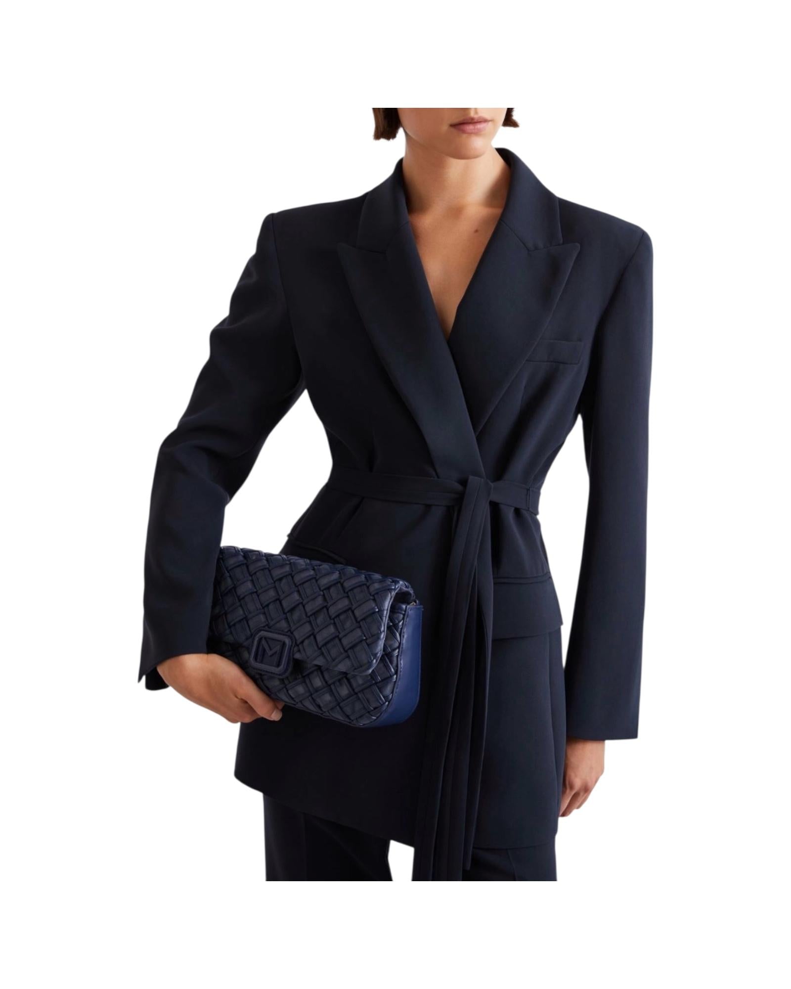 Borsa Le Muse medium con intreccio Blu EMILY 003 MARELLA