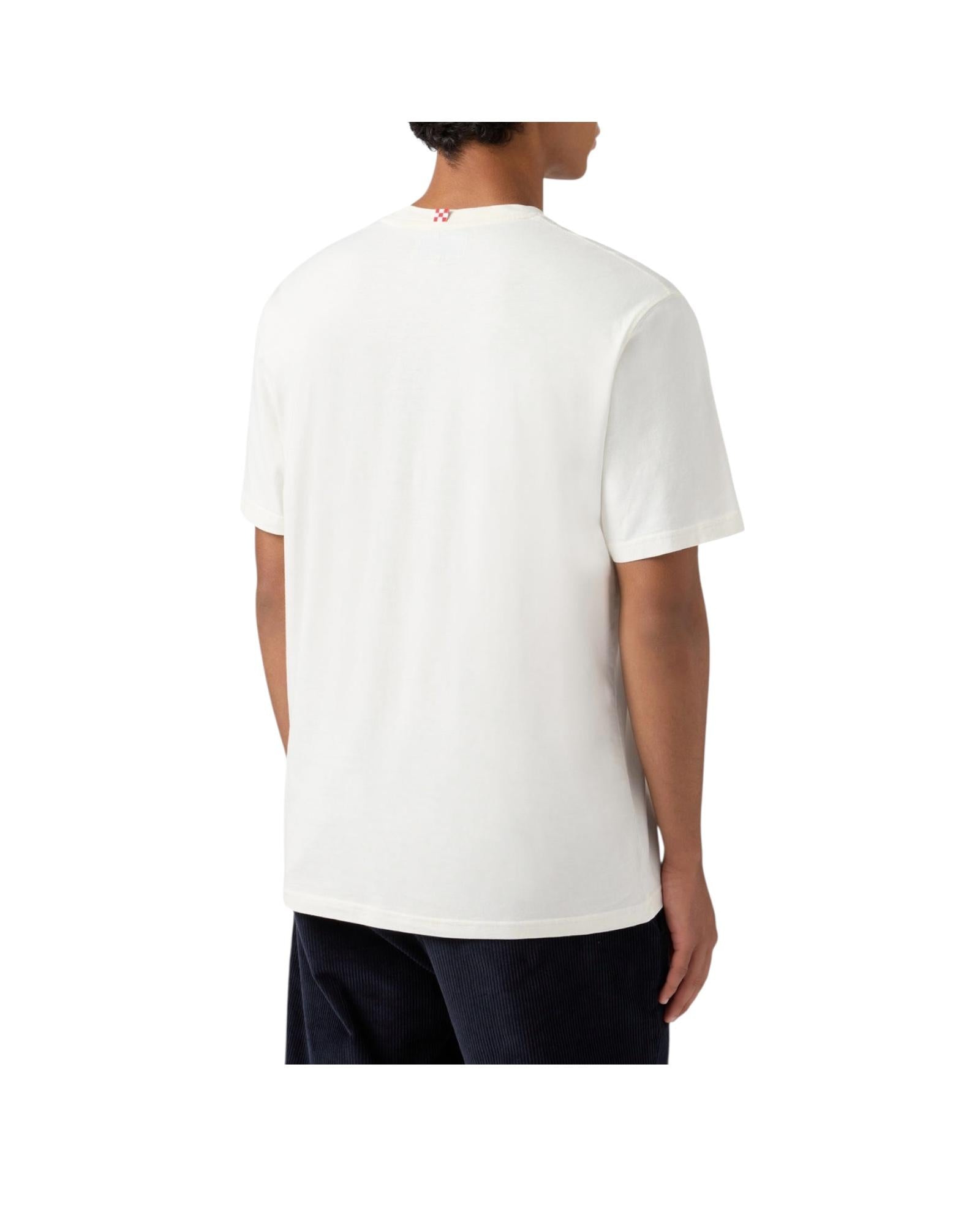 T-shirt in cotone Bianco con ricamo Che due... ARN0001 00545I MC2 SAINT BARTH