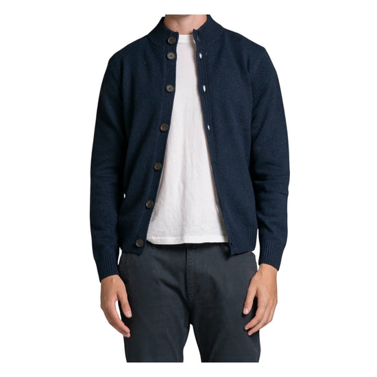 Cardigan Chase in lana Navy CHASE WN8C01 IMPURE 