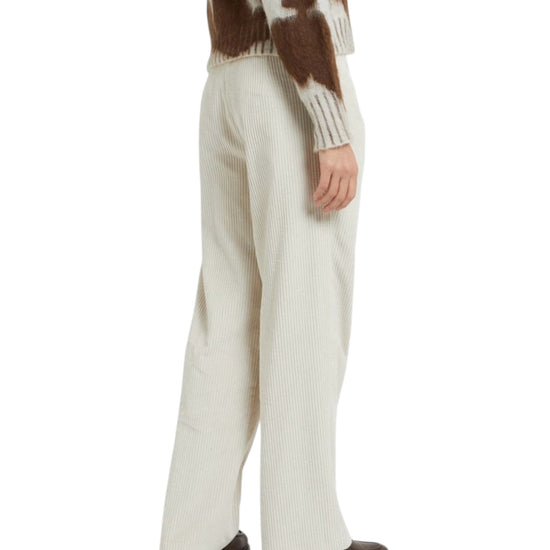 Pantalone in velluto a costa larga Ecru NEV DP9902 ECRU OTTOD'AME 
