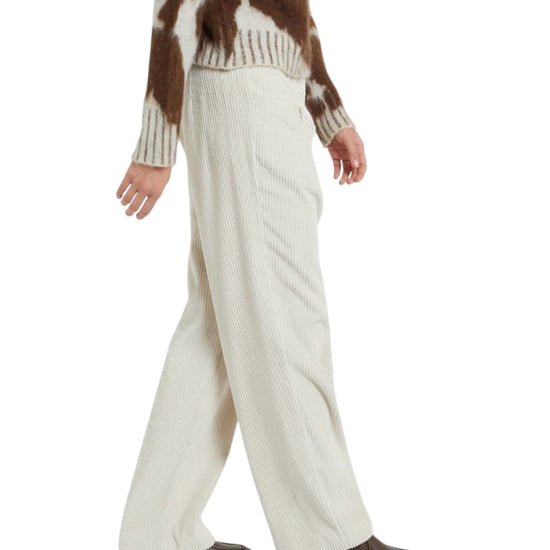Pantalone in velluto a costa larga Ecru NEV DP9902 ECRU OTTOD'AME 