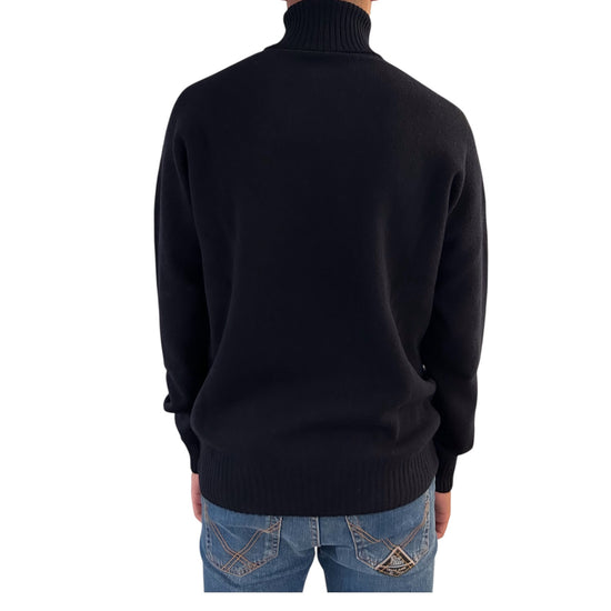 Maglione collo alto in lana merino Blu 12581 108 RETOIS 