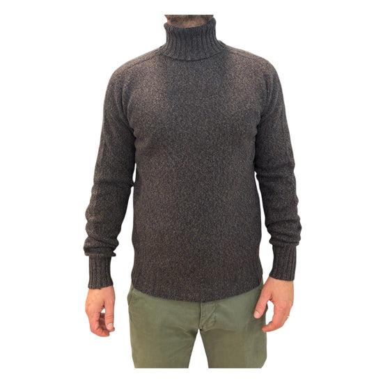 Maglione collo alto in lana Blu moro 14501 185 RETOIS 