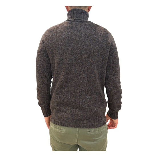 Maglione collo alto in lana Blu moro 14501 185 RETOIS 
