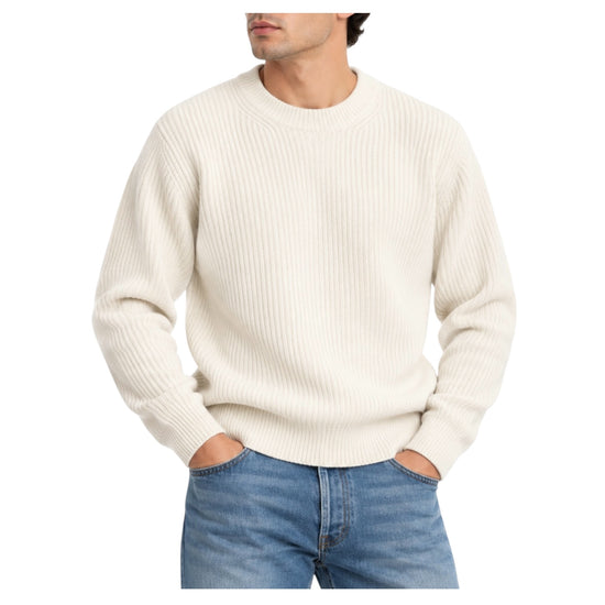Maglione a costa inglese Panna 1300 0125 +39MAsq 