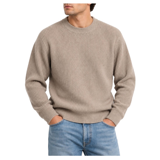 Maglione a costa inglese Beige 1300 0150 +39MAsq 