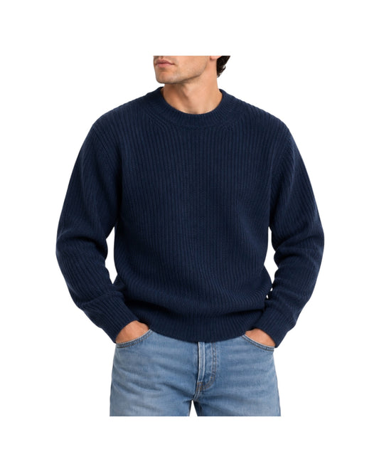 Maglione a costa inglese Blu 1300 0680 +39MAsq 