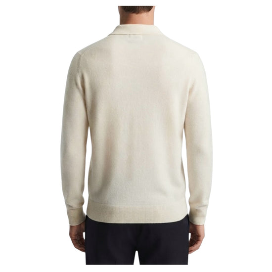 Polo con bottoni in lana merino Panna 5053 0125 +39MAsq 