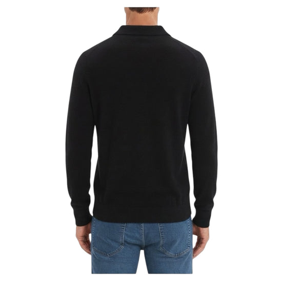 Polo con bottoni in lana merino Nero 5053 0900 +39MAsq 
