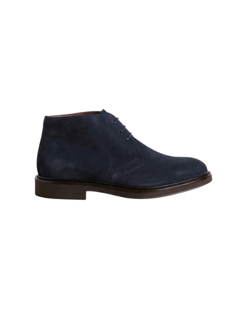 Stivaletto uomo in camoscio Blu 30200 BLU ANTICO CALZATURIFICIO ARTIGIANO 