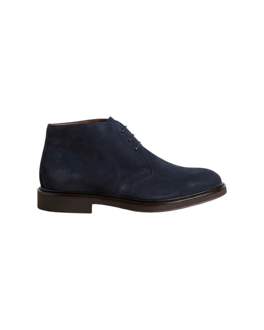 Stivaletto uomo in camoscio Blu 30200 BLU ANTICO CALZATURIFICIO ARTIGIANO 