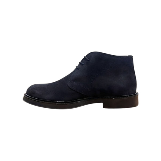 Stivaletto uomo in camoscio Blu 30200 BLU ANTICO CALZATURIFICIO ARTIGIANO 