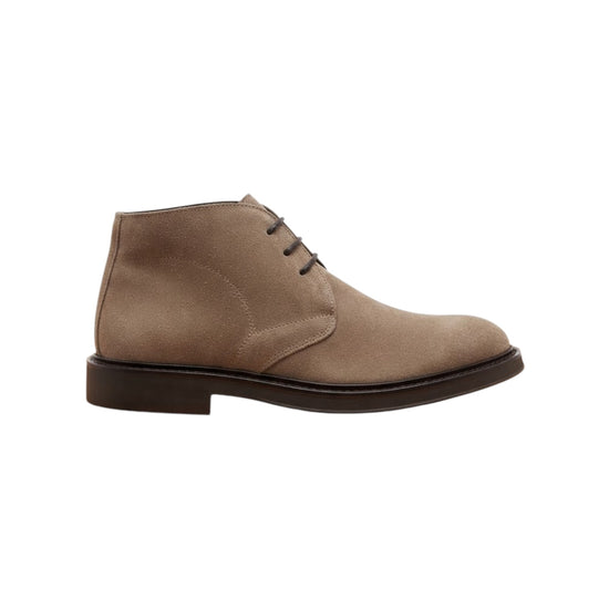 Stivaletto uomo in camoscio Tortora 30200 TORTORA ANTICO CALZATURIFICIO ARTIGIANO 