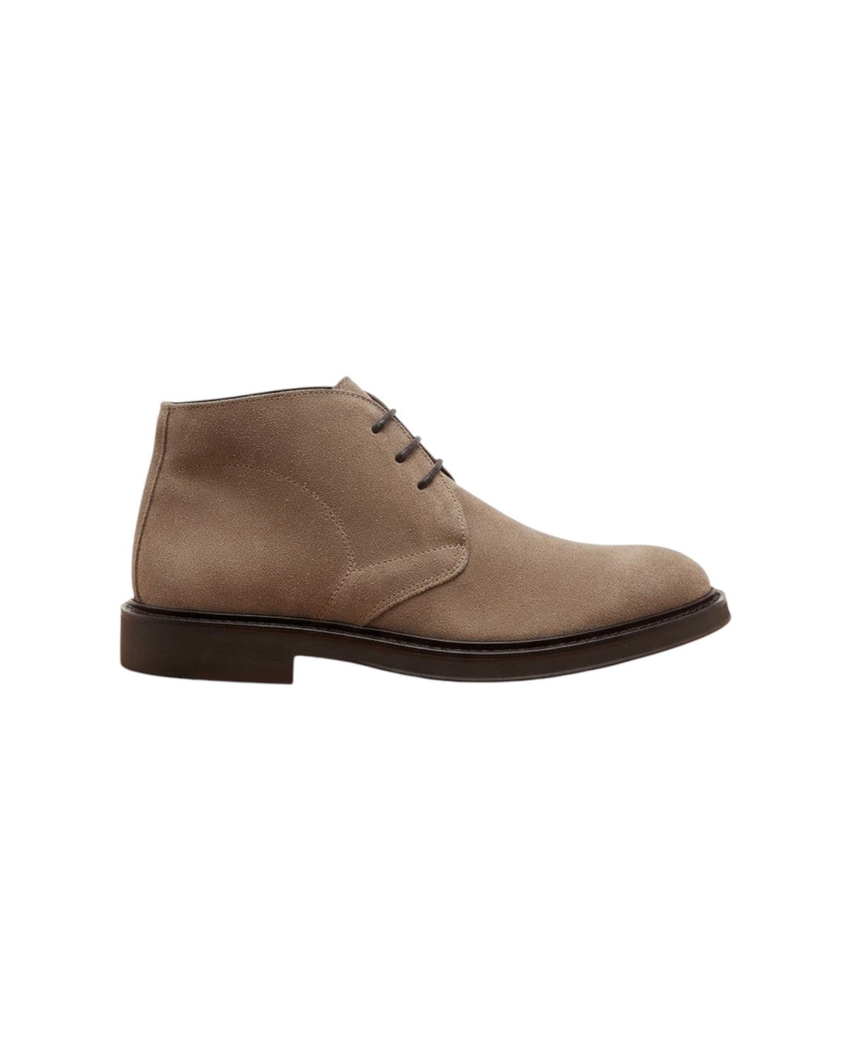 Stivaletto uomo in camoscio Tortora 30200 TORTORA ANTICO CALZATURIFICIO ARTIGIANO 