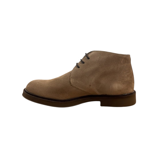 Stivaletto uomo in camoscio Tortora 30200 TORTORA ANTICO CALZATURIFICIO ARTIGIANO 