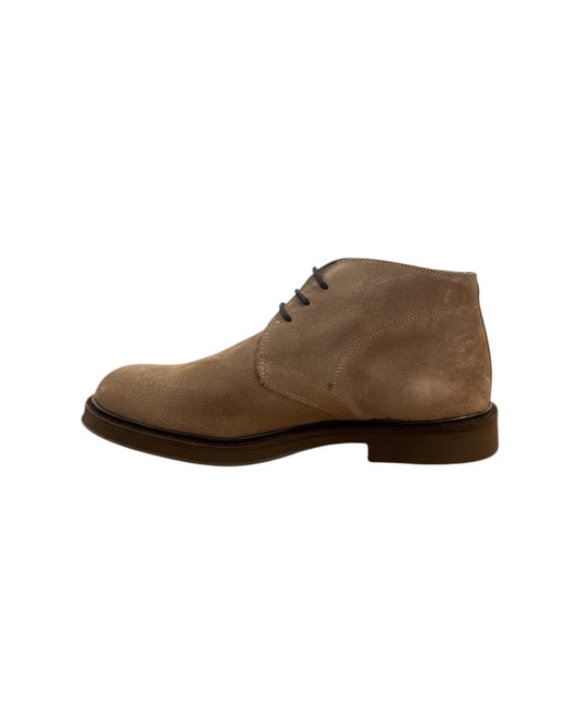 Stivaletto uomo in camoscio Tortora 30200 TORTORA ANTICO CALZATURIFICIO ARTIGIANO 