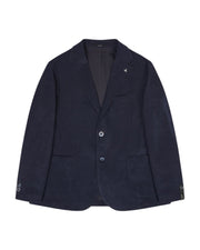 Blazer in fustagno stretch Blu navy