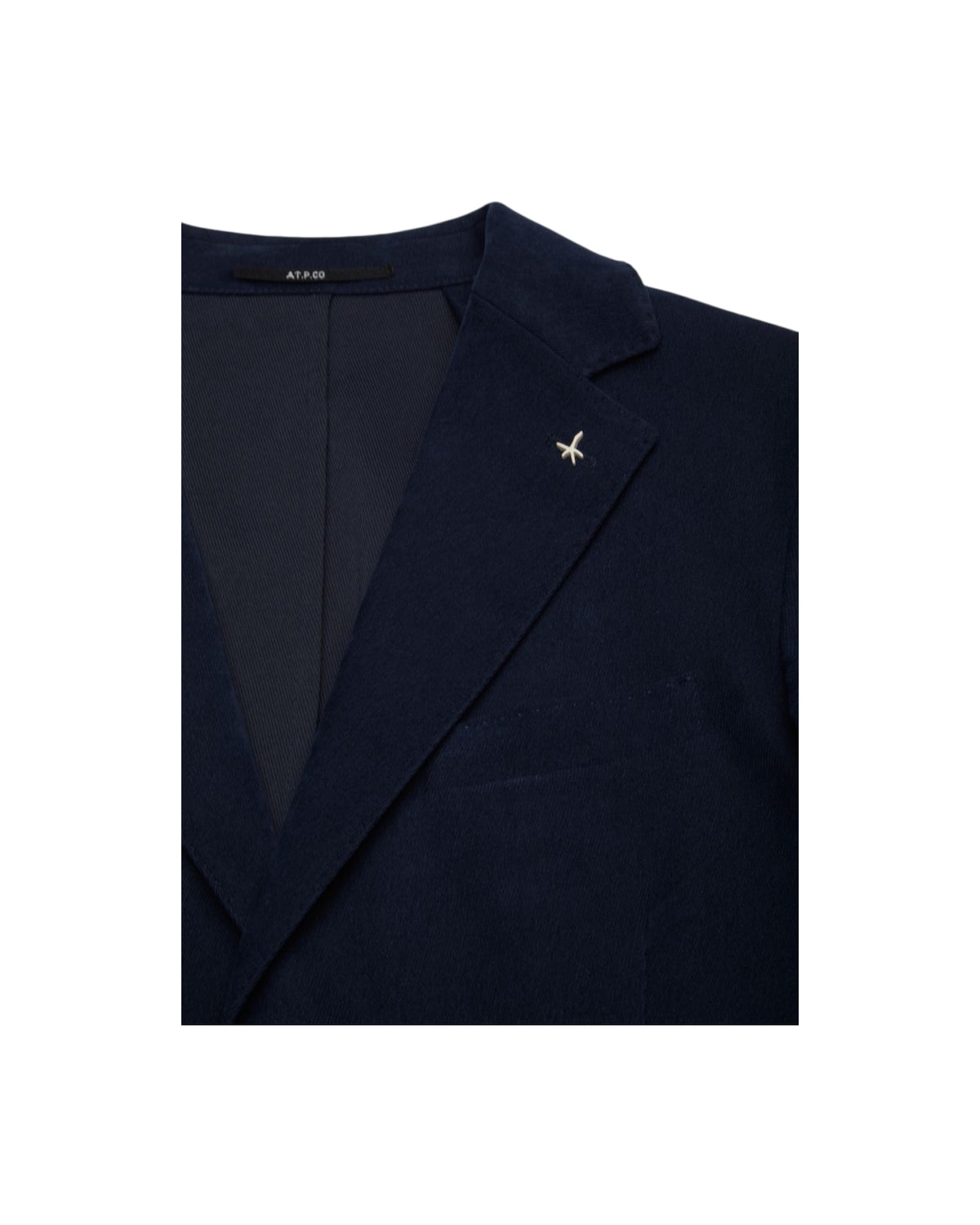 Blazer in fustagno stretch Blu navy A332ALAN60TF578 799 AT.P.CO 