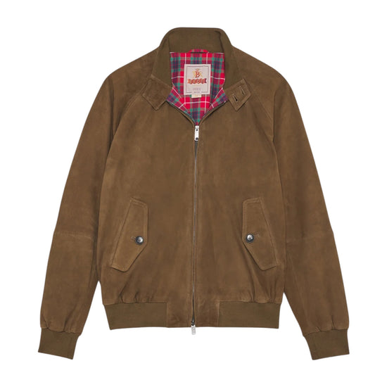 Giacca G9 in pelle scamosciata Dark olive G9 SUEDE DARK OLIVE BARACUTA 