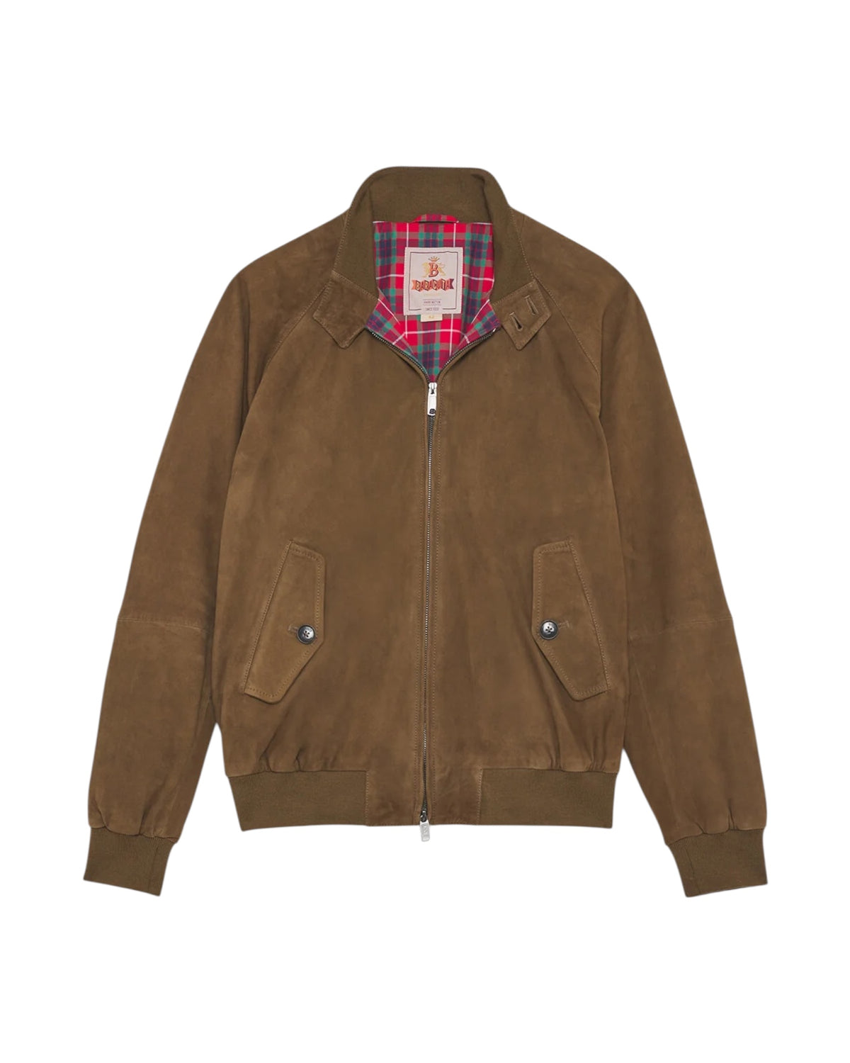 Giacca G9 in pelle scamosciata Dark olive G9 SUEDE DARK OLIVE BARACUTA 