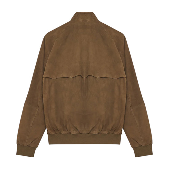 Giacca G9 in pelle scamosciata Dark olive G9 SUEDE DARK OLIVE BARACUTA 