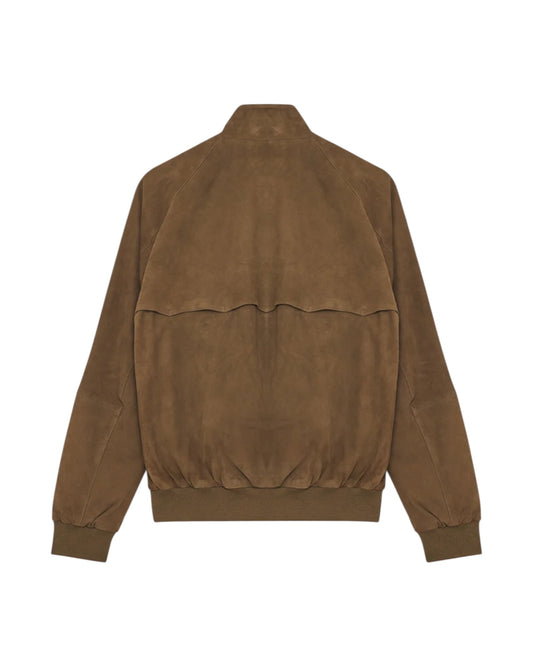Giacca G9 in pelle scamosciata Dark olive G9 SUEDE DARK OLIVE BARACUTA 