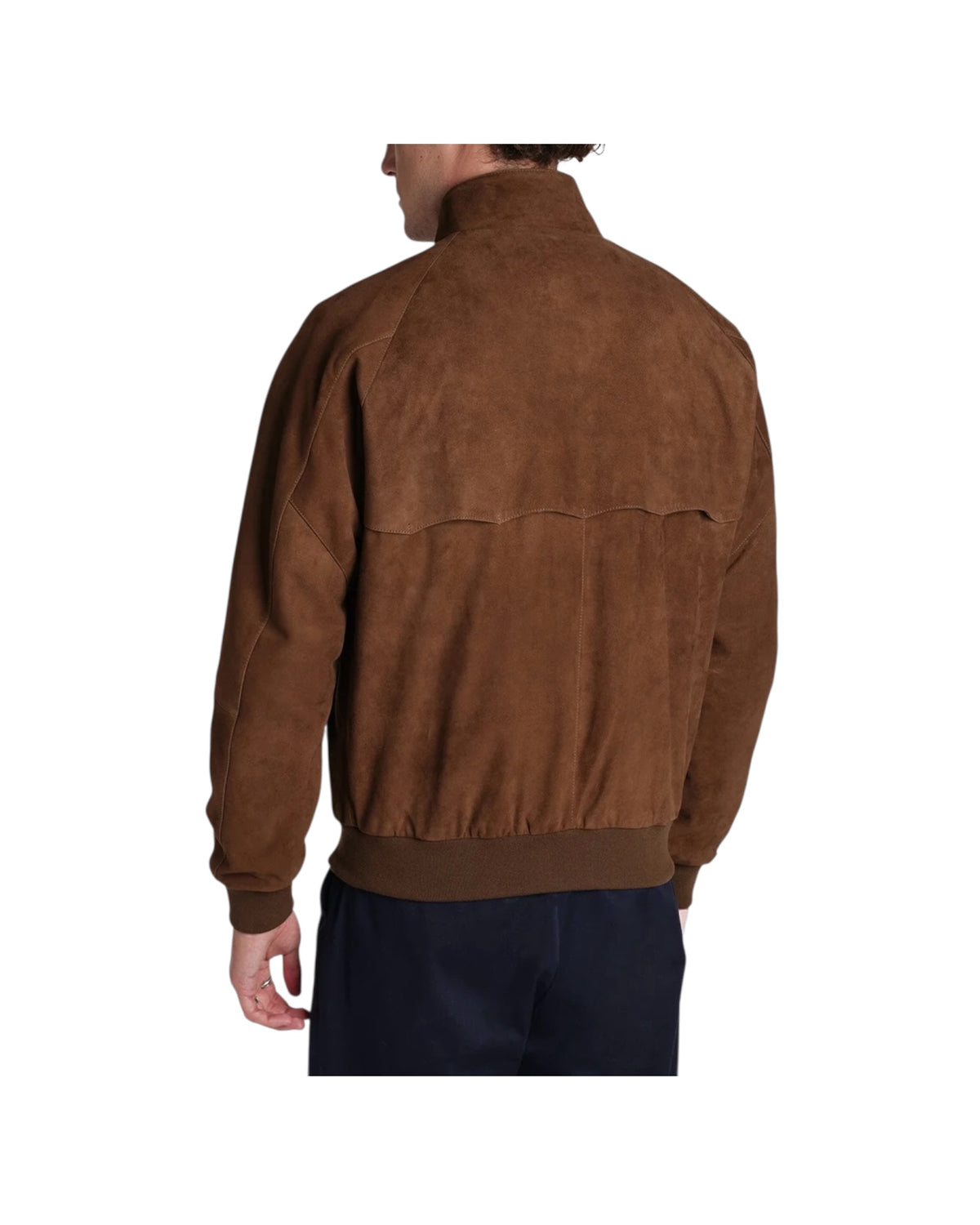Giacca G9 in pelle scamosciata Dark olive G9 SUEDE DARK OLIVE BARACUTA 