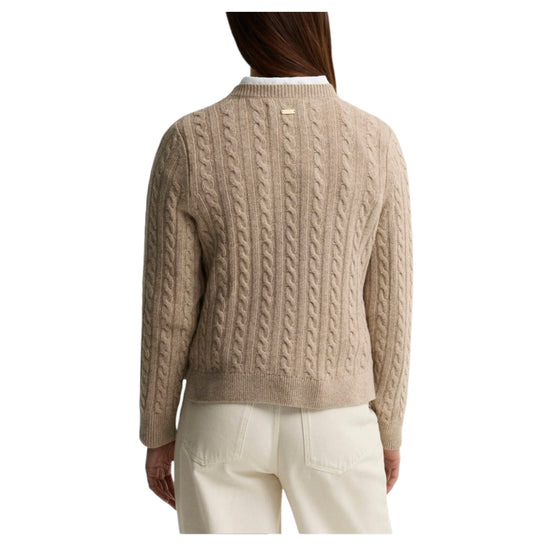 Maglione misto lana Ashdown a trecce Honey ASHDOWN BE54 HONEY BARBOUR 