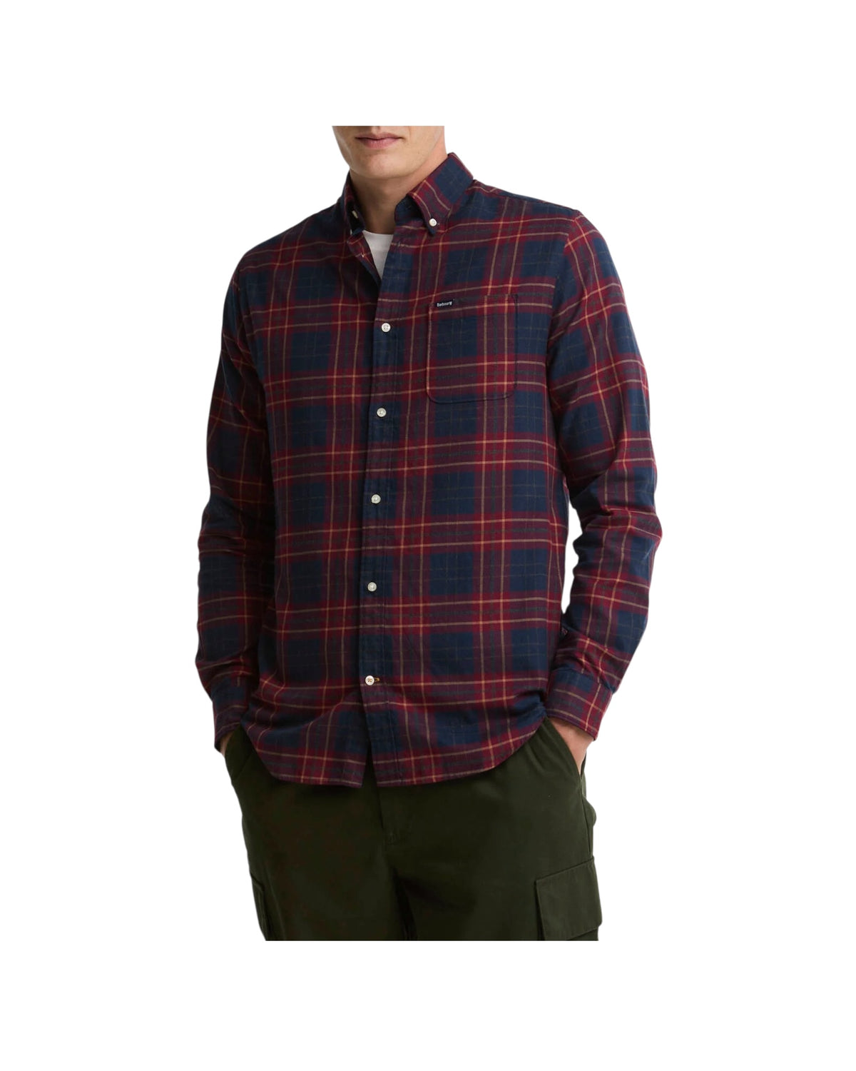 Camicia Broxburn Check Rosso/Blu BROXBURN TAIL CHECKED RE51 RED BARBOUR 