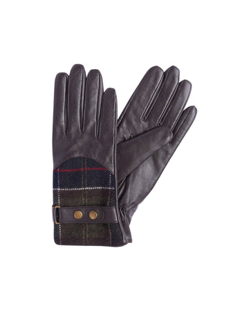 Guanti in tartan Dee Dark brown DEE TARTAN BR71 DARK BROWN BARBOUR 